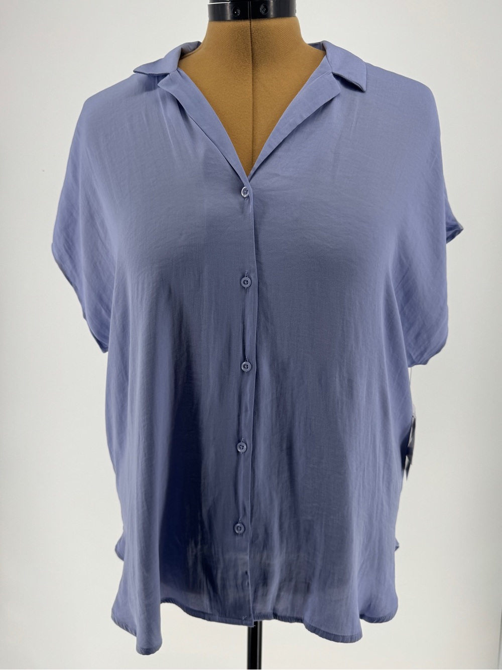 Nine West Lavender Button-Front Blouse